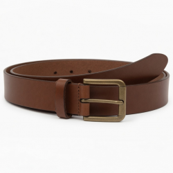 Brown Leather Belt Buckle