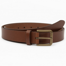 Brown Leather Belt Buckle