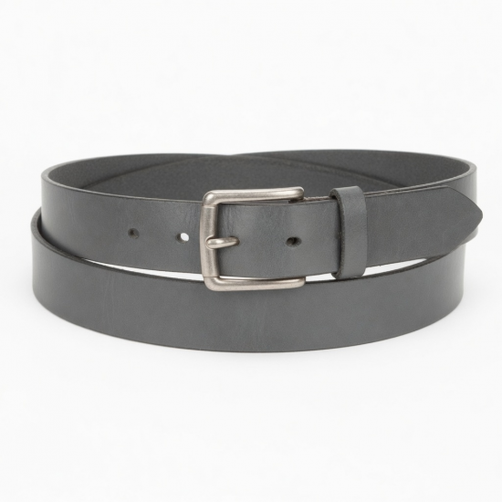 Vintage Grey Leather Belt