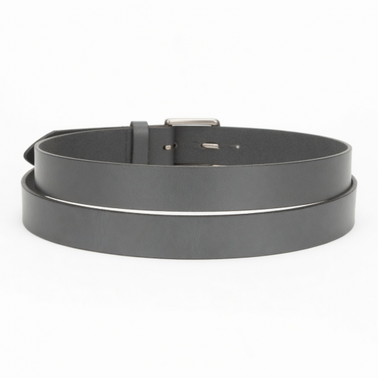 Vintage Grey Leather Belt