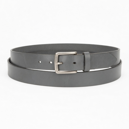 Vintage Grey Leather Belt