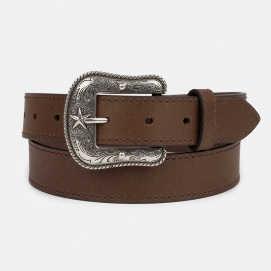 Women's Western Leather Belt Buckle