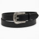 Black Leather Men's Western Belt Buckle