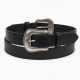 Black Leather Men's Western Belt Buckle