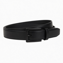 Black Leather Belt Buckle