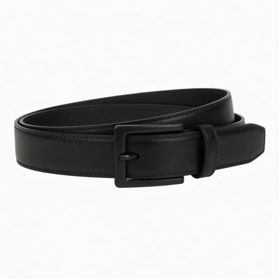 Black Leather Belt Buckle