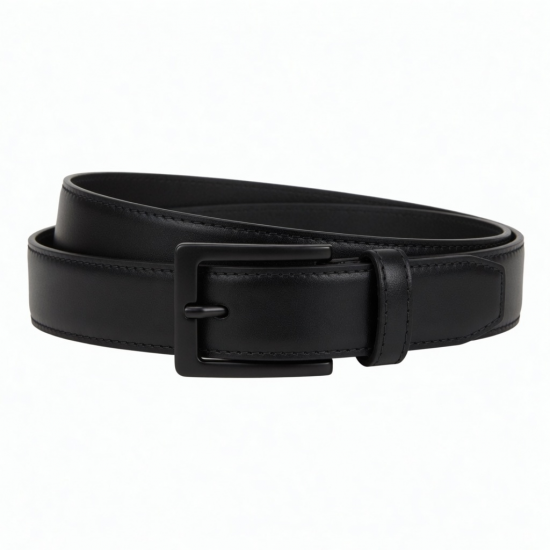 Black Leather Belt Buckle