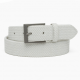 White Men's Buckle Woven Belt