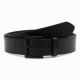 Women's Black Stretch Wide Leather Wide Belt Buckle