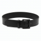 Women's Black Stretch Wide Leather Wide Belt Buckle