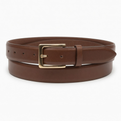 Brown Leather Dress Belt