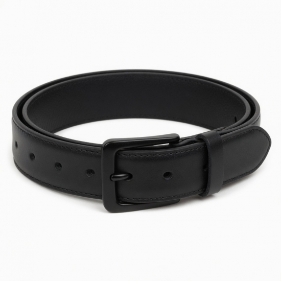 Vintage Belt Black Leather Buckle