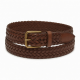 Vintage Brown Braided Woven Leather Belt