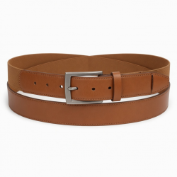 Leather Elastic Tan Unisex Belt