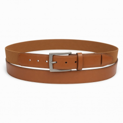 Leather Elastic Tan Unisex Belt