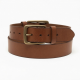Vintage Tan Brown Leather Belt Buckle Wide