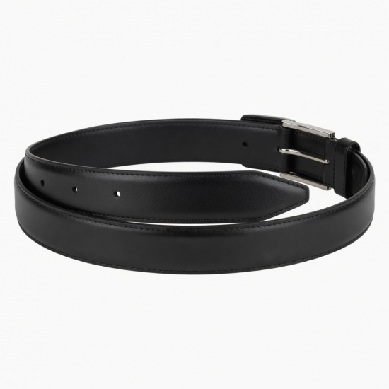 Men's Leather Black Belt Formal Belt