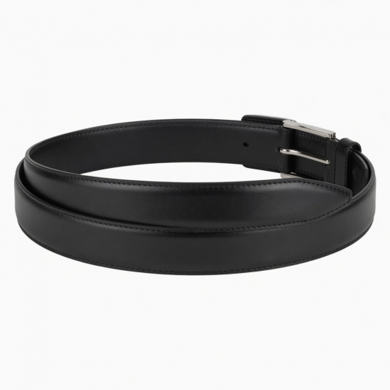 Men's Leather Black Belt Formal Belt