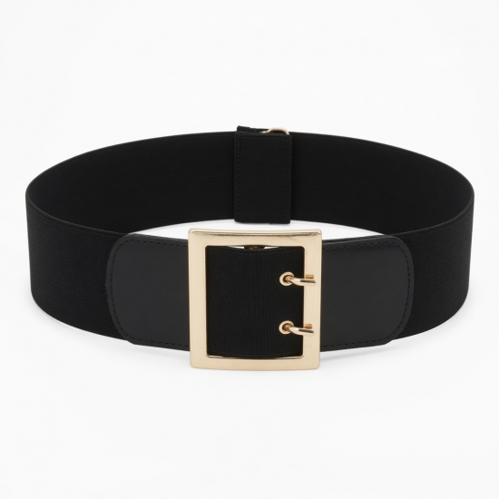 Women's Wide Waist Belt Buckle Elastic