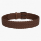 Wide Waist Belt Women's Brown Leather Woven Braided
