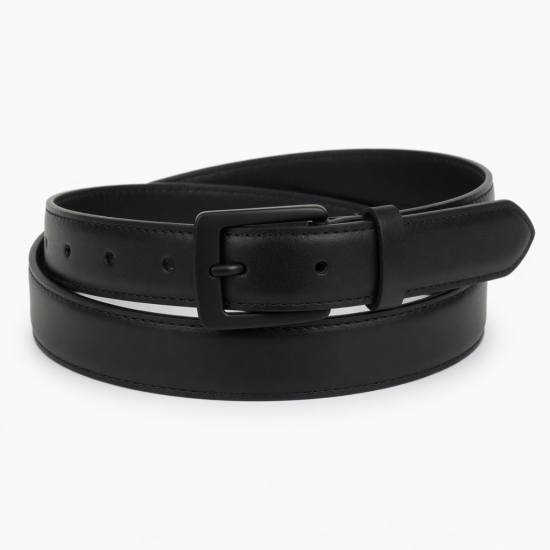 Black Leather Belt Buckle Women's