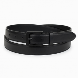 Black Leather Belt Buckle Women's