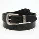 Women's Black Leather Belt Western Black Belt