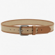 Canvas Leather Belt Beige 0736