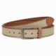 Canvas Leather Belt Beige