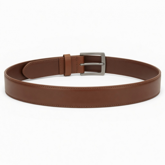 Canvas Leather Belt Beige