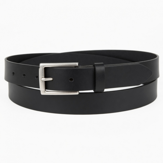 Black Leather Belt 7326