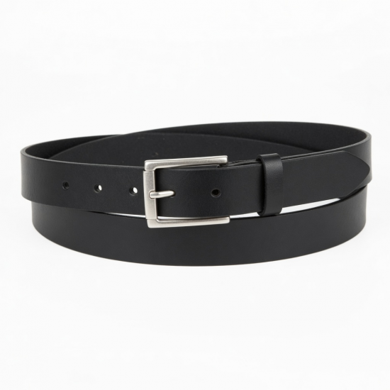 Black Leather Belt 7326