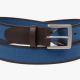 Belt Men's Blue Canvas Leather Buckle