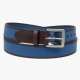 Belt Men's Blue Canvas Leather Buckle
