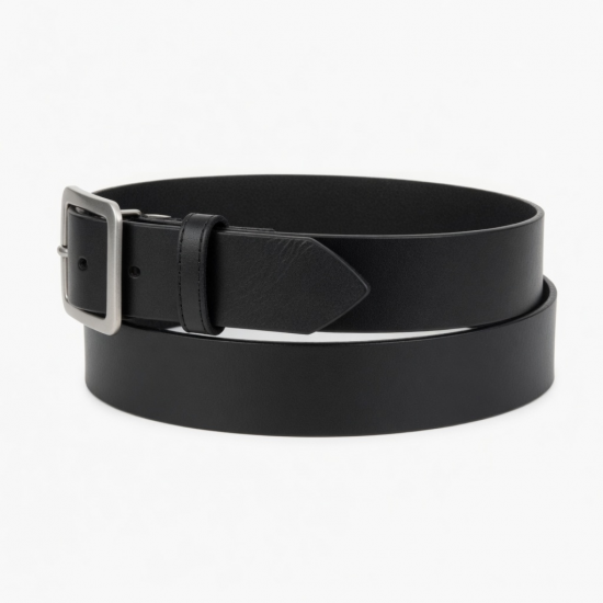 Belt Wide Buckle Leather Belt Leather
