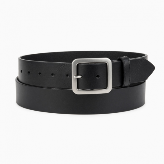 Belt Wide Buckle Leather Belt Leather