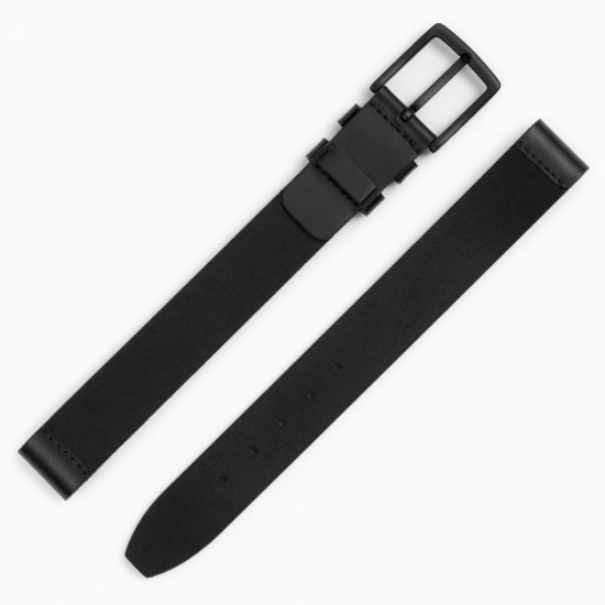 Black Leather Casual Belt