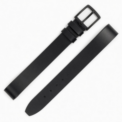 Black Leather Casual Belt