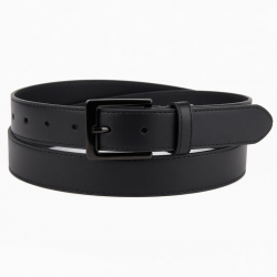 White Black Women's Black Buckle Belt