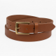 Tan Brown Leather Belt Buckle