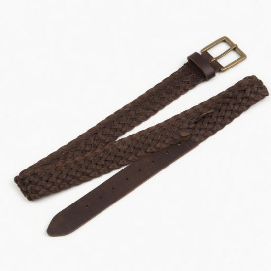 Leather Belt Braided Vintage