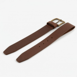 Men's Leather Belt Brown Buckle Vintage