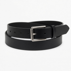 Buckle Belt Women's Black Adjustable Leather