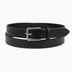 Buckle Belt Women's Black Adjustable Leather